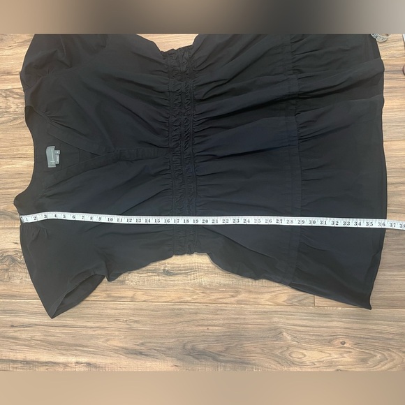 Anthropologie Somerset Mini Dres Black Cotton Tiered Smocked Waist Plus Size 3X - Picture 11 of 16